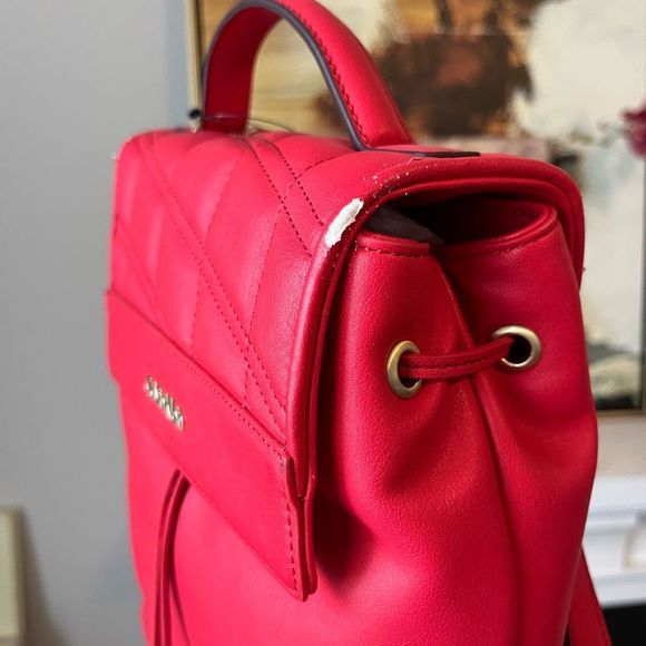 NWT Calvin Klein Womens Kora Studio Slim Backpack Bag Berry with scratches main image 5